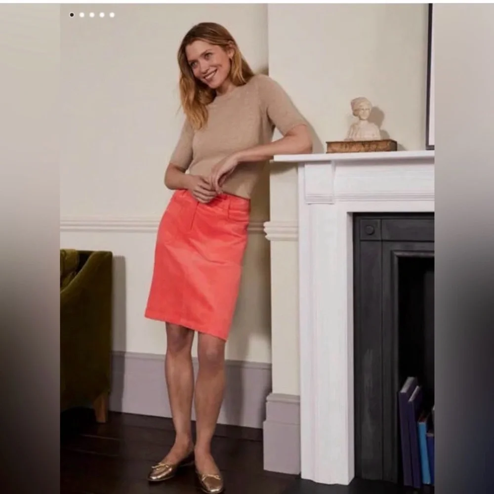 Boden 8L Cavendish Skirt in Coral Crush